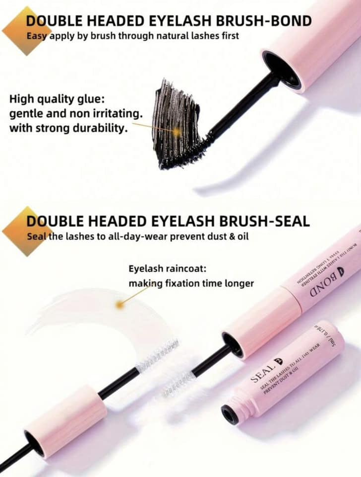 Cluster Lashes avec Colle et Pince Applicatrice