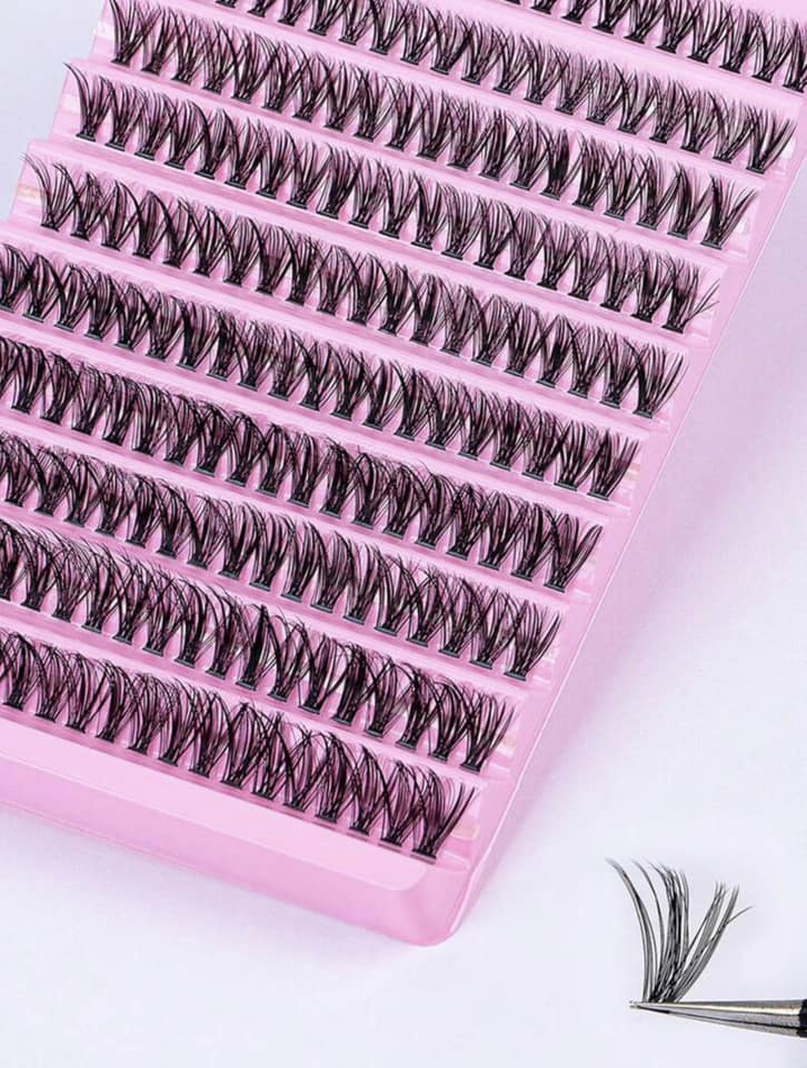 Cluster Lashes avec Colle et Pince Applicatrice