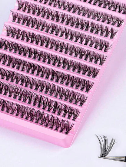 Cluster Lashes avec Colle et Pince Applicatrice