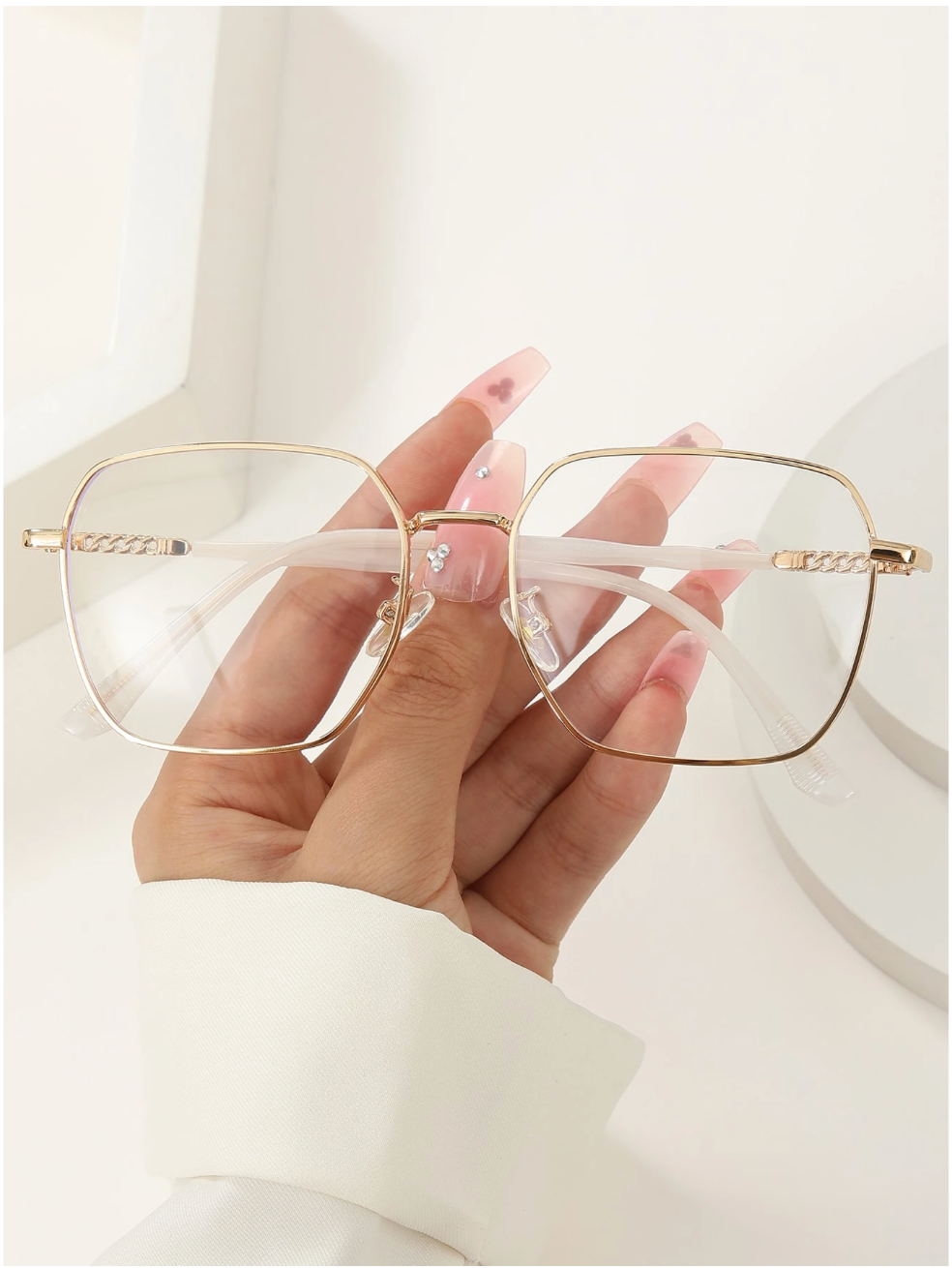 Lunette anti lumière bleue monture blanche